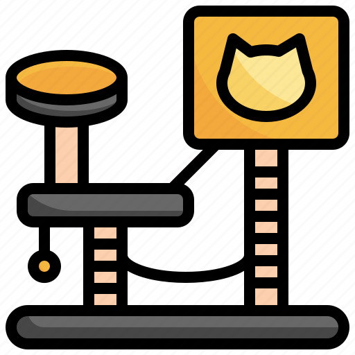Cat, house, scratcher, bed, home, animals icon - Download on Iconfinder