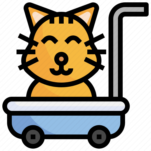 Stroller, wheels, animals, buggies, pushchair, pet, transportation icon - Download on Iconfinder