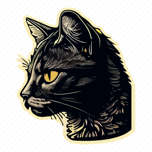 Pet, animal, cat, black, kitten, feline, kitty icon - Download on Iconfinder