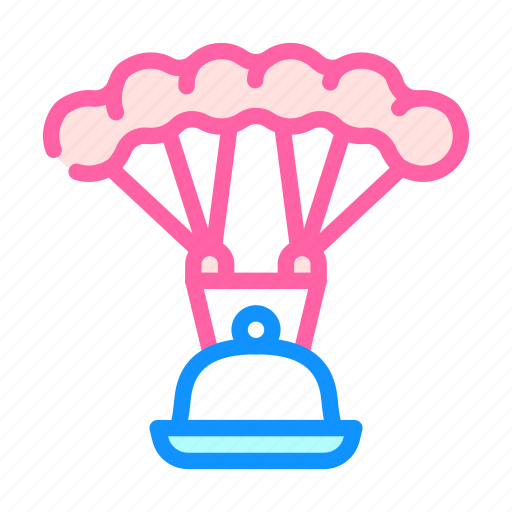 Parachute, food, catering, service, dish, plates icon - Download on Iconfinder