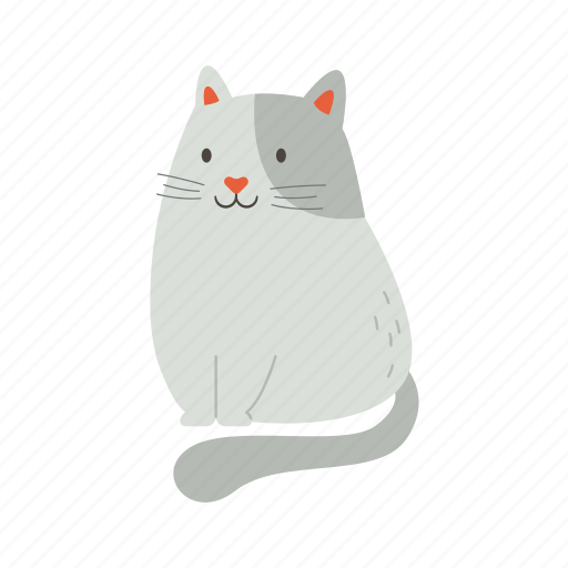 Cat, flat, icon, funny, cute, play, christmas icon - Download on Iconfinder