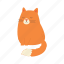 cat, flat, icon, funny, cute, play, christmas, animal, drawing 