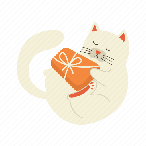 Cat, box, play, cute, flat, icon, funny icon - Download on Iconfinder