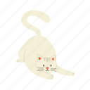 cat, flat, icon, funny, cute, play, christmas, animal, drawing