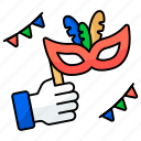masquerade, mask, carnival, venetian, eye, mysterious, maskicons