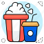 snacks, food, drink, popcorn, softdrink 