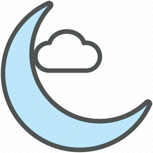 Cloud, forecast, moon and cloud, night, night weather, weather icon - Download on Iconfinder