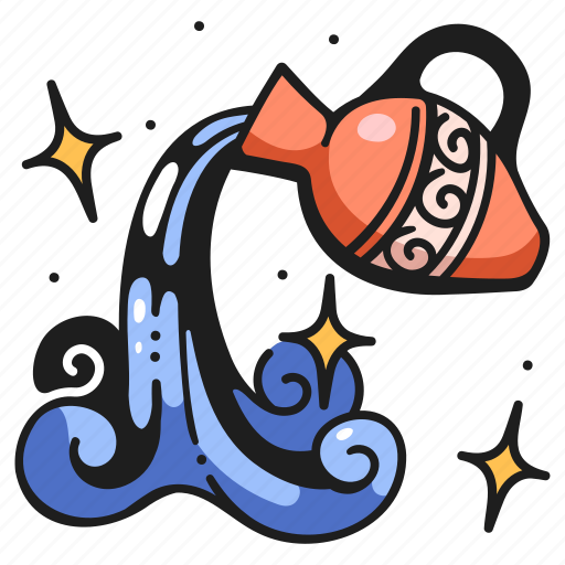Aquarius, zodiac, astrology, star, constellation, astronomy, month icon - Download on Iconfinder