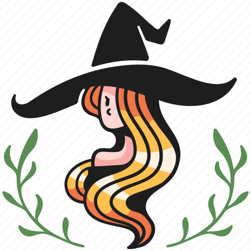 Halloween, cute, witch, hat, character, costume, magic icon - Download on Iconfinder