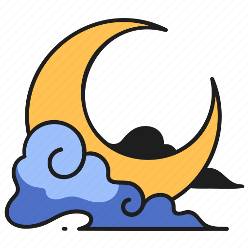 Moon, crescent, celestial, sky, light, moonlight, stars icon - Download on Iconfinder