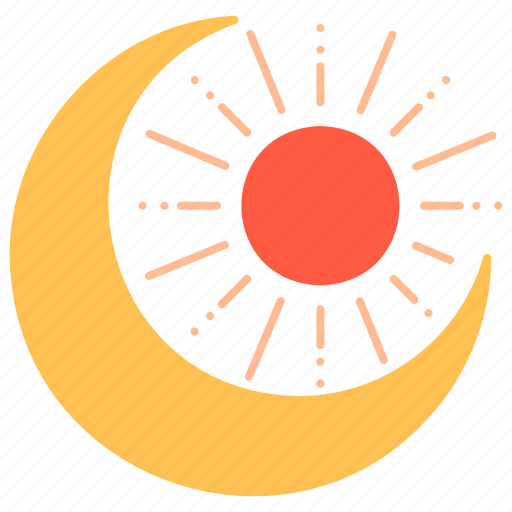 Moon, crescent, celestial, sun, astrology, boho, sky icon - Download on Iconfinder