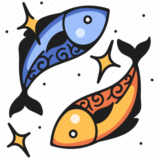Pisces, zodiac, astrology, constellation, astronomy, month, magic icon - Download on Iconfinder
