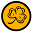 celtic, clover, label, round, sign 