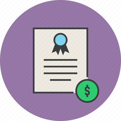 Banking, business, certificate, dollar, financial, statement, trade icon - Download on Iconfinder