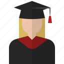 avatar, graduation, people, student, university, woman