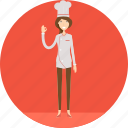 adult, chef, chef hat, cook, female, people, profession