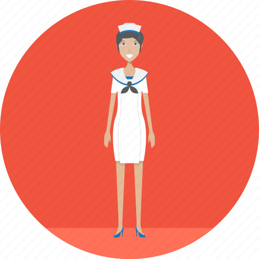 Adult, female, navy, people, profession, sail, sailor icon - Download on Iconfinder
