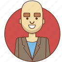 bald, businessman, cartoon character, character set, man, office, person