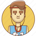 athelte, cartoon character, character, character set, man, person, sport