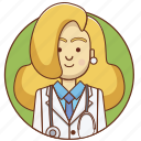 character, character set, doctor, girl, medicine, person, woman