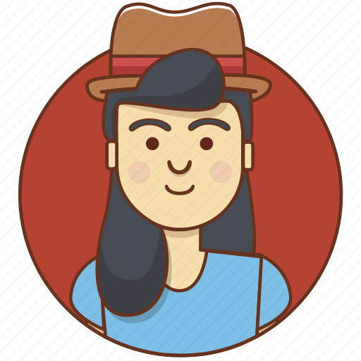 Cartoon, character, character set, girl, hat, style, woman icon - Download on Iconfinder