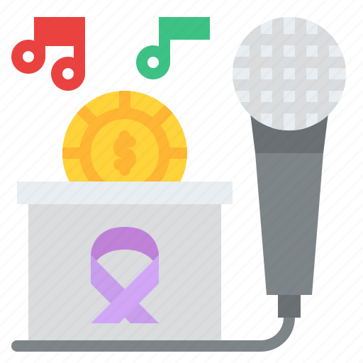 Concert, charity, cancer, donation, sing, help icon - Download on Iconfinder