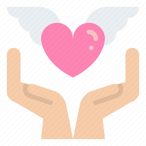 Love, forwarding, heart, wing, encouragement icon - Download on Iconfinder