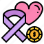 cancer, charity, ribbon, heart, donate, help 
