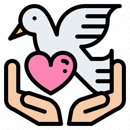 Peace, charity, bird, supporting, love, give icon - Download on Iconfinder