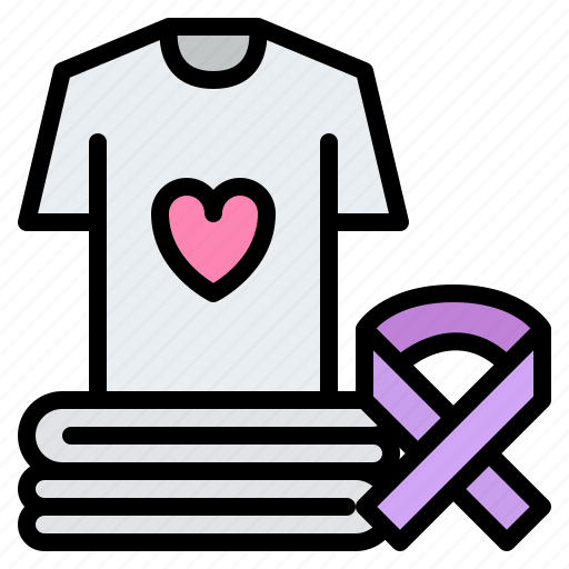 Shirt, campaign, charity, cancer, donation icon - Download on Iconfinder