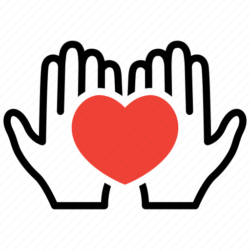 Charity, hands, heart, support icon - Download on Iconfinder