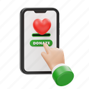 online, donation, internet, charity, app, mobile, phone, device, hand 