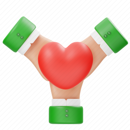 Charity, solidarity, hand, love, touch, heart, gesture 3D illustration - Download on Iconfinder