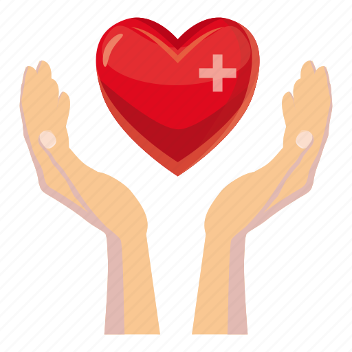 Care, cartoon, hand, health, heart, help, human icon - Download on Iconfinder