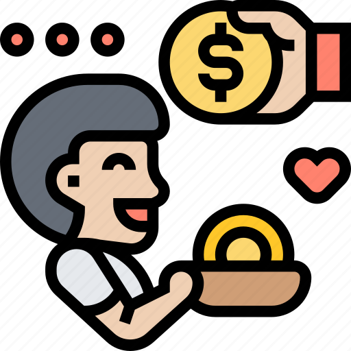 Donation, giveaway, money, handout, contribution icon - Download on Iconfinder