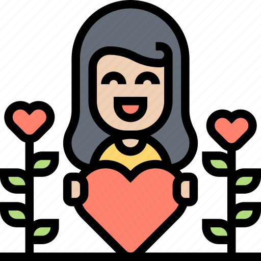 Philanthropy, generous, woman, kindness, heart icon - Download on Iconfinder