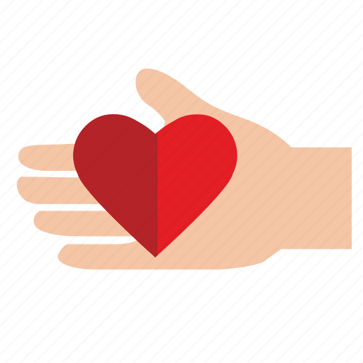 Charity, gift, hand, heart, help, mercy, donate icon - Download on Iconfinder