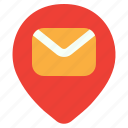 email, location, map, message, post