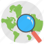 global search, globe with magnifier, internet marketing, internet search symbol, search concept 