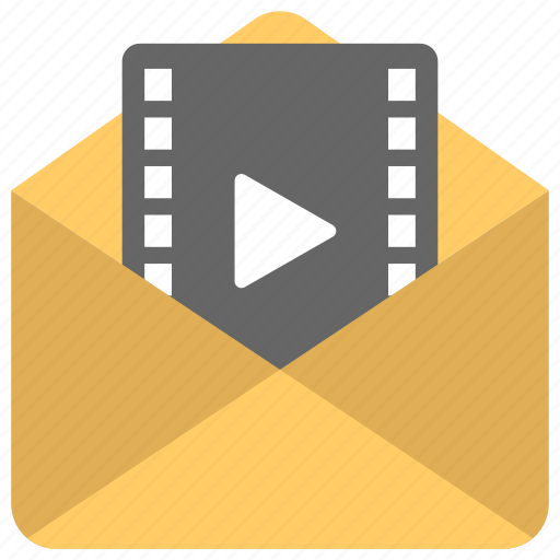 Media technology, video mail, video message, video sharing, viral video icon - Download on Iconfinder