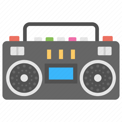 Audio player, boombox, cassette player, ghetto blaster, retro music player icon - Download on Iconfinder