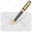 concept of communication, envelope and pen, leave, letter, mail 