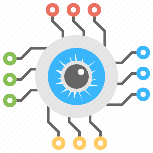 Cyber eye, cyber monitoring, cyber security concept, cybernetic, electronic eye icon - Download on Iconfinder