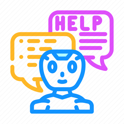 Help, chat, bot, robot, service, chatbot icon - Download on Iconfinder