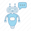 chat bot, chat box, chatbot, robot, speech bubble, typing, virtual assistant