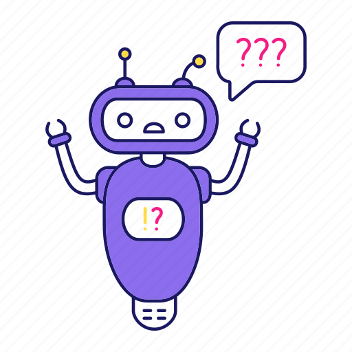 Chat bot, chat box, chatbot, faq, question marks, robot, speech bubble icon - Download on Iconfinder