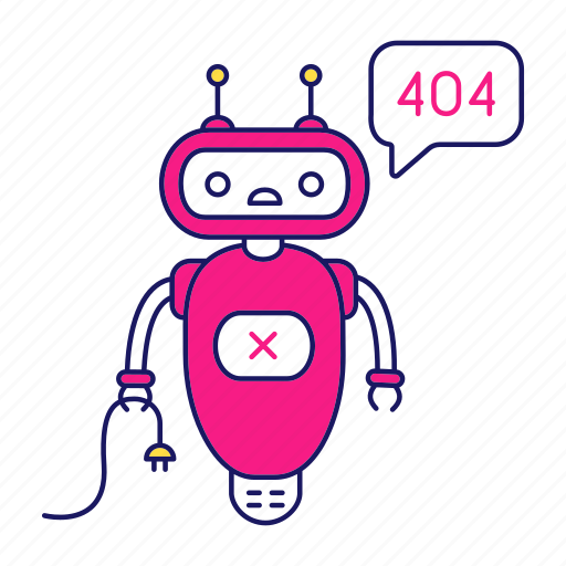 Chat bot, chat box, chatbot, error, not found, robot, speech bubble icon - Download on Iconfinder