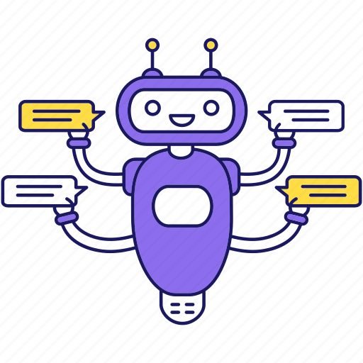 Chat bot, chatterbot, message, messenger, robot, speech bubble, texting icon - Download on Iconfinder