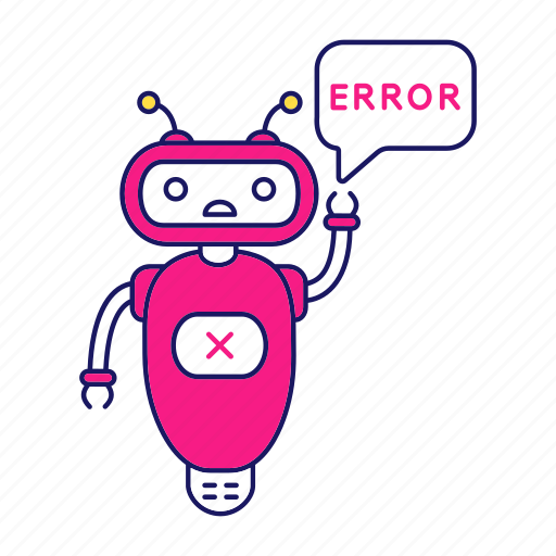 Chat bot, chatbot, error, error bot, notification, robot, speech bubble icon - Download on Iconfinder