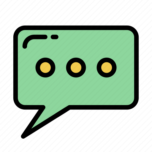 Dotted, rounded, rectangle, chatbox icon - Download on Iconfinder